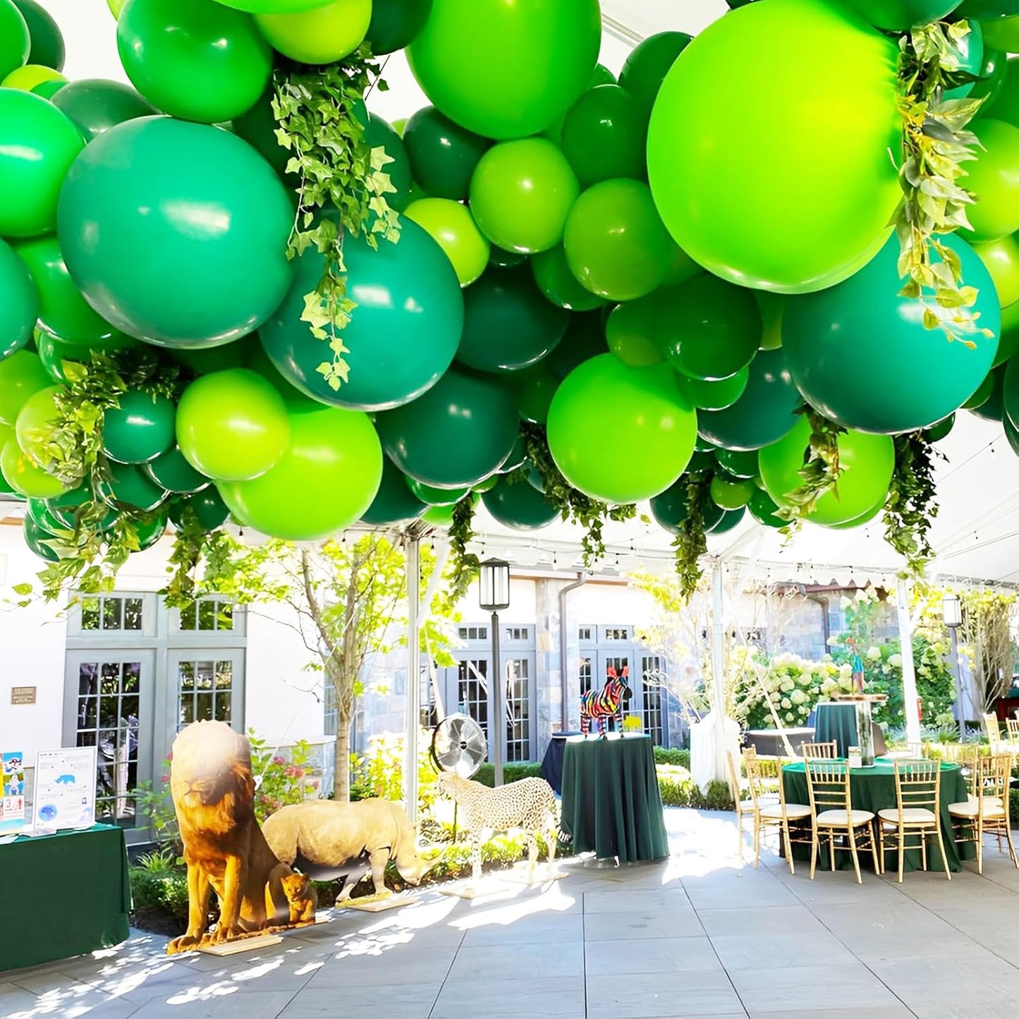 Voircoloria Green Balloons - 12-Inch Latex Party Balloons | 66-Pack for Graduation, Weddings & Celebrations