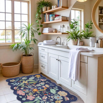 Washable Area Rug by [Brand Name] - Easy-Clean Non-Slip Carpet for Entryway | Durable Low Pile Mat (2x3, Purple)