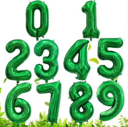 Number Balloons | Giant Green Number 9 Balloon - 40 Inch for St. Patrick's Day Birthday Decorations