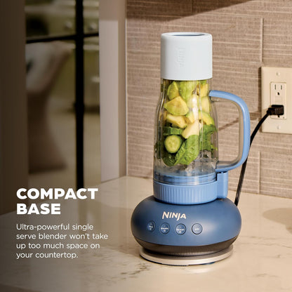 Ninja Blendboss™ Personal Blender - Smoothies & Frozen Drinks | 26oz Travel Tumbler with Leak-Proof Lid & Auto-iQ Technology | Cyberspace