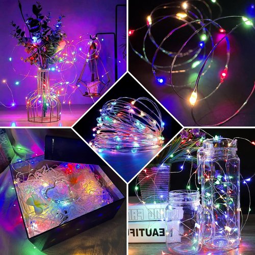 Fairy Lights 100 Pack - 7Ft 20 LED Twinkle String Lights | Battery Operated & Waterproof for Parties, Weddings & Holidays