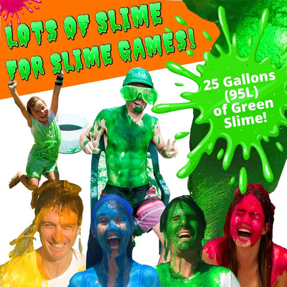 Party Goat Instant Green Slime Powder - Bulk Kit for 25 Gallons | Mix with Water for Fun Kids' Activities