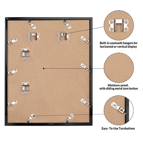 LaVie Home 26x32 Picture Frame for Wall Display, 26x32 Black Picture Frame with HD Plexiglas, 26 x 32 Photo Frame 1 Pack, Display Frame for Vertical or Horizontal, Classic Collection