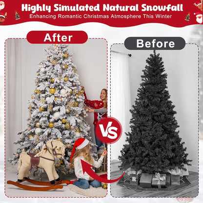 PJT Snow Flocking Powder - 0.85LB Self-Adhesive Fake Snow for Christmas Trees & Winter Crafts