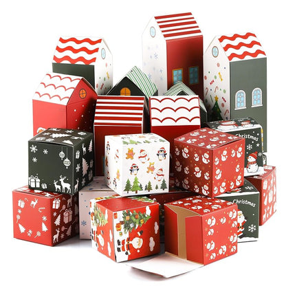 24‑Day Advent Calendar Boxes Set for DIY Countdown - Empty Gift Boxes with Numbers