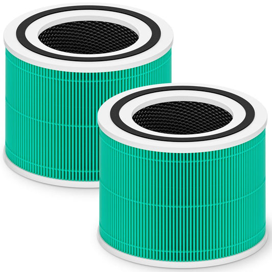 PETOX Core 300 Toxin Absorber Replacement Filter for LEVOIT Core 300 Core 300-P Core 300S Core 300S-P Vortex Air Air Purifier, 3-in-1 High-Efficiency Activated Carbon, Core 300-RF-TX, 2 Pack, Green