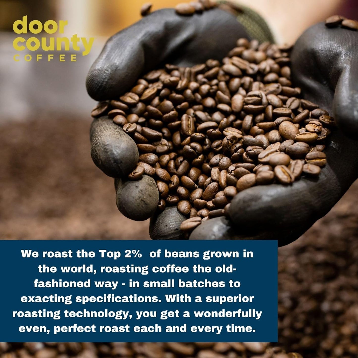 Door County Coffee Gourmet Flavored Decaf Coffee Sampler Pack - 10 Unique 1.5 oz Bags of Specialty Grade 1 Arabica