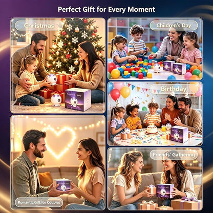 Galaxy Star Projector Night Light with Bluetooth Speaker & Aurora Show