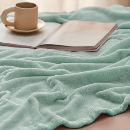 Bedsure GentleSoft Fleece Bed Blanket - Soft, Lightweight, Plush Cozy Luxury in Sage Green | 84x90 Inches