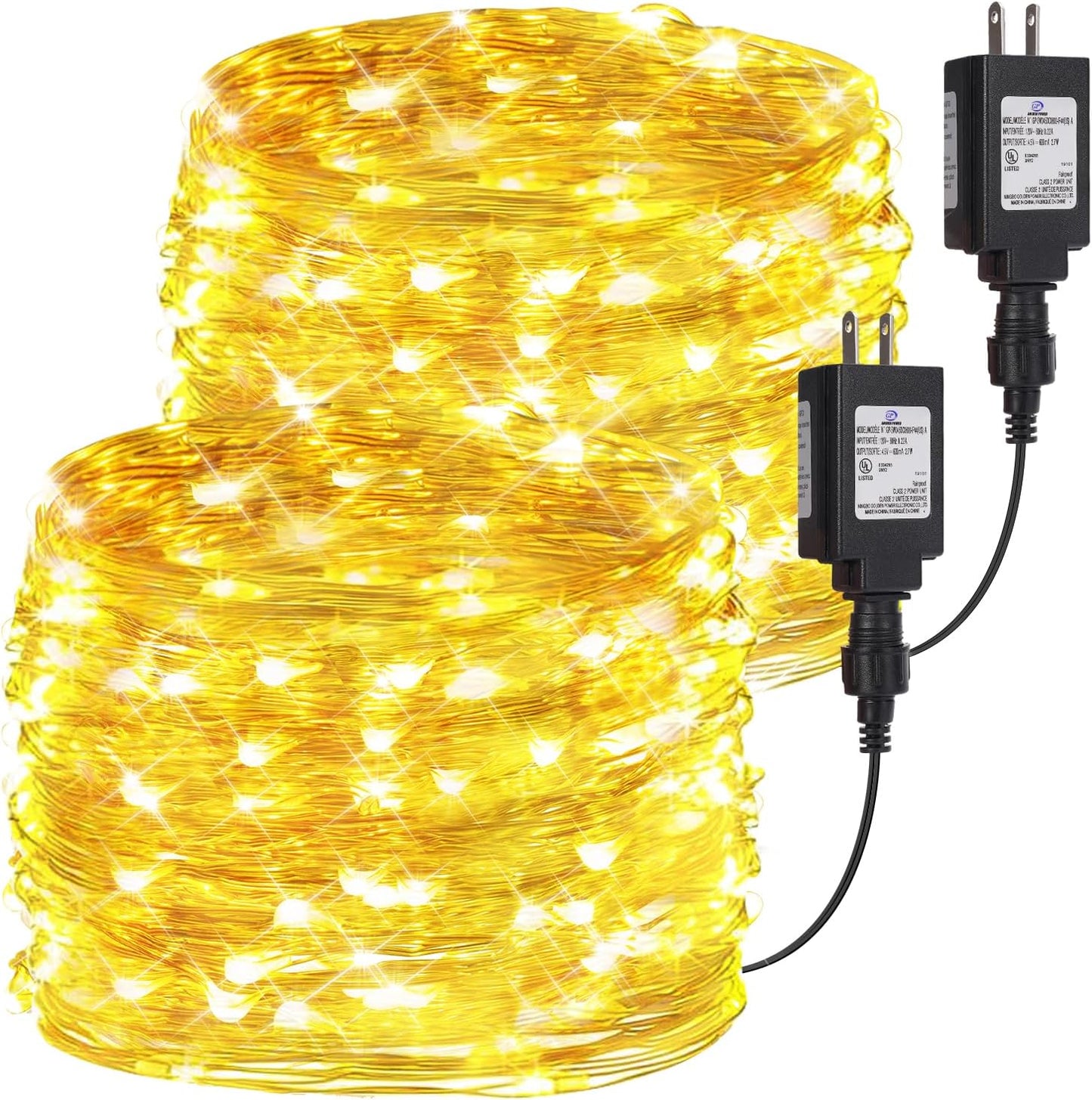 Skiennix 33ft 100 LED Fairy String Lights - Waterproof Warm White Twinkle Lights for Indoor/Outdoor Decor
