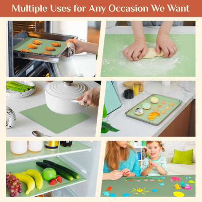 Silicone Baking Mat - Non-Stick Reusable Dough & Pastry Mat | 12 IN x 6 FT, Non-Slip Design for Air Fryer & Oven