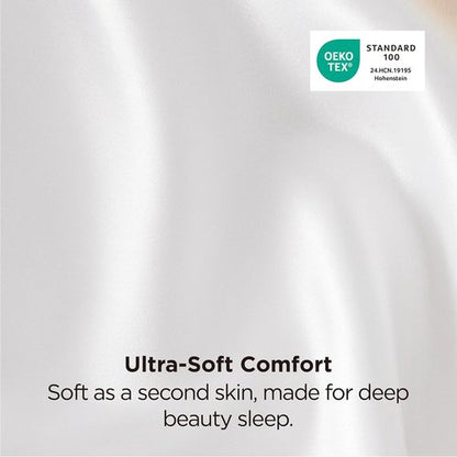 Bedsure King Size Satin Pillowcase Set - Pure White Silky Pillow Cases for Hair & Skin, 20x36 Inches, 2 Pack