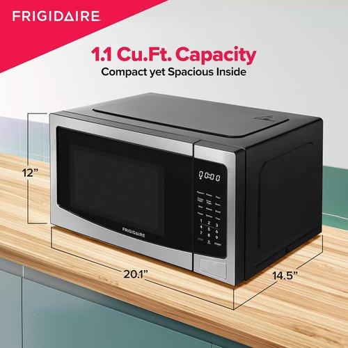 Frigidaire Stainless Steel Microwave Oven - Multi-Function, Programmable, 1.1 Cu Ft, 1000-Watt