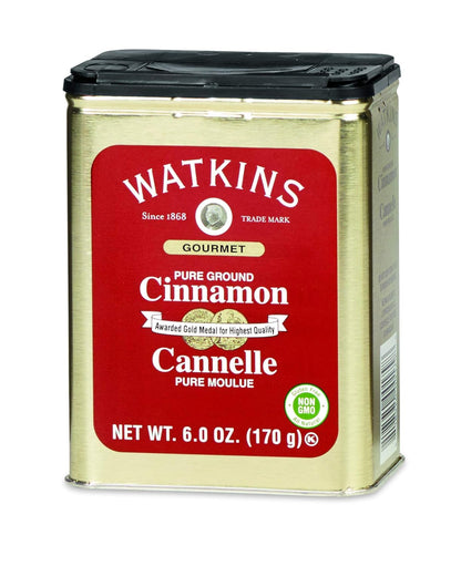 Watkins Gourmet Cinnamon Spice Tin - Pure Ground, 6 oz. for Delicious Flavor Enhancements
