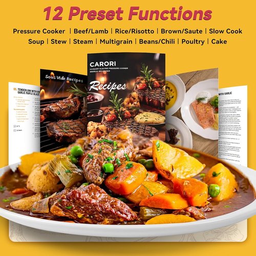 Instant Pot | 6 Quart Electric Pressure Cooker - Non-Stick Pot with 12 Preset Functions & Touchscreen