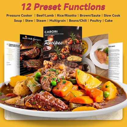 Instant Pot | 6 Quart Electric Pressure Cooker - Non-Stick Pot with 12 Preset Functions & Touchscreen