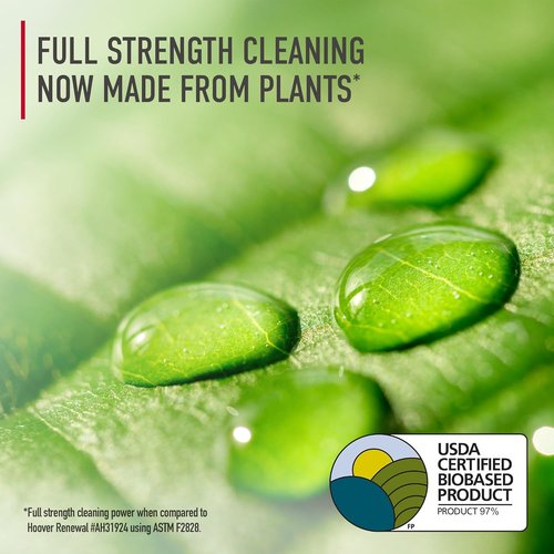 Hoover Pure Essentials Carpet Cleaner Solution - 128 Oz. Fresh Rain Scent | Natural Plant-Based Deep Cleaning Shampoo