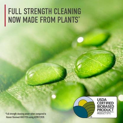 Hoover Pure Essentials Carpet Cleaner Solution - 128 Oz. Fresh Rain Scent | Natural Plant-Based Deep Cleaning Shampoo