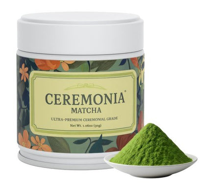 Ceremonia Matcha Green Tea Powder - Ultra Premium Ceremonial Grade, First Harvest, 1.0 oz / 30g
