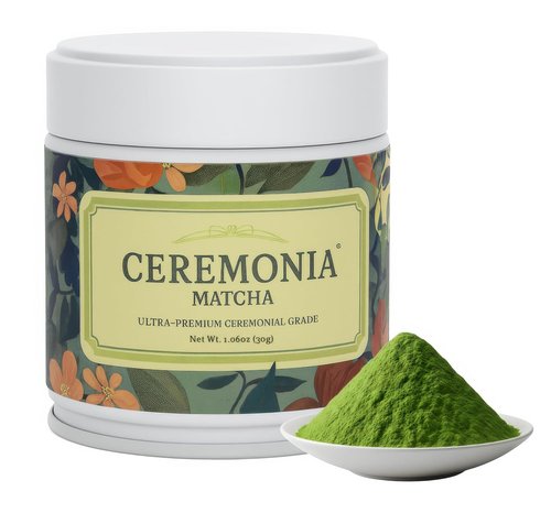 Ceremonia Matcha Green Tea Powder - Ultra Premium Ceremonial Grade, First Harvest, 1.0 oz / 30g