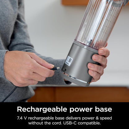 Ninja Blast Portable Blender - Cordless 18oz Personal Blender for Smoothies & Shakes | Leakproof Lid, USB-C, Grey