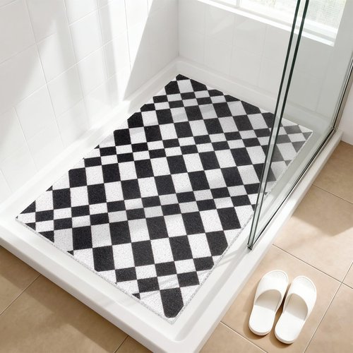 Shower Mat Non Slip - Quick Drying Anti Slip Shower Mats for Inside Shower, Soft PVC Loofah Foot Scrubber Mat, Extra Large Bath Mat for Shower, Tub, Bathroom, Floor, Kitchen, Home, Pool, Hotel
