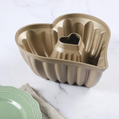 Martha Stewart Dunelle Heart-Shaped Cake Mold - 10.75" Nonstick Cast Aluminum Pan | Easy Release, Oven-Safe to 450°F