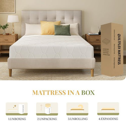 6 Inch Full Size Memory Foam Mattress in a Box for Kids, Relieve Pressure with Medium Firm Support, Fiberglass Free, CertiPUR-US Certified