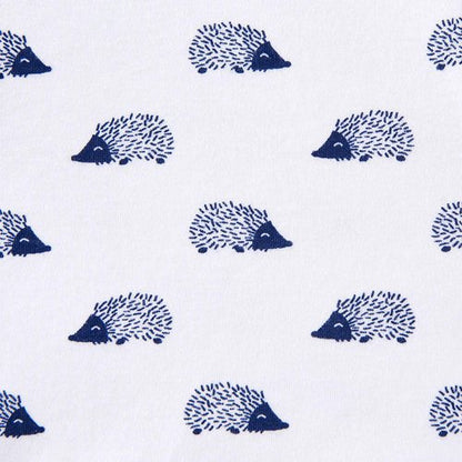 HALO 100% Cotton Sleepsack Swaddle - 3-Way Adjustable Wearable Blanket, Navy Hedgehog, Small (3-6 Months)