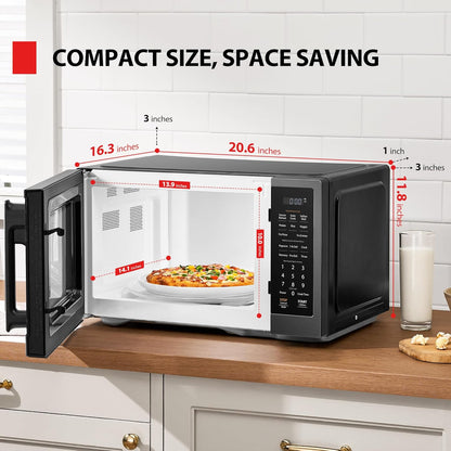 TOSHIBA Countertop Microwave Oven - Smart Sensor, 13 Auto Menus, 1.2 Cu Ft, 1000W | Black Stainless Steel