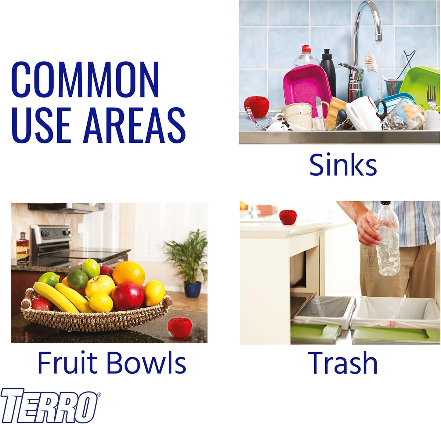 Terro T2503-3 Fruit Fly Trap - Effective Indoor Pest Control | Safe & Non-Toxic Solution