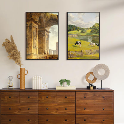 upsimples 20x30 Picture Frame Black 3 Pack, Scratch-Proof Poster Frames 20 x 30 for Photo Gallery - Slide-In Strips, Horizontal or Vertical Wall Mounting