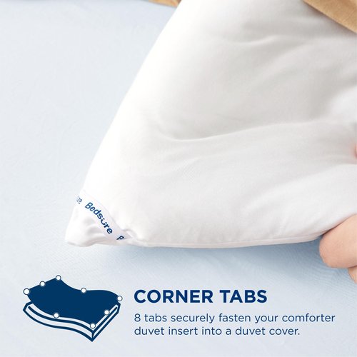 Bedsure Queen Duvet Inserts - Lightweight Duvet Insert for All Season, Ultra Soft Down Alternative Comforter with Corner Tabs, Wavy Stitching, Machine Washable White,88x88 Inches