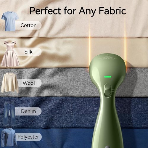 HiLIFE Portable Handheld Clothes Steamer - 700W Powerful Wrinkle Remover | 240ml Capacity, Olive Green