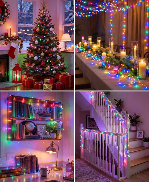 Fairy Lights 66 Ft | 200 LED Plug-In String Lights with Remote, 8 Modes & Timer for Indoor Decor
