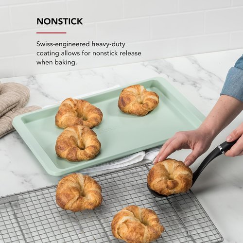 KitchenAid Nonstick Aluminized Steel Baking Sheet - 10x15in, Stylish Pistachio Color