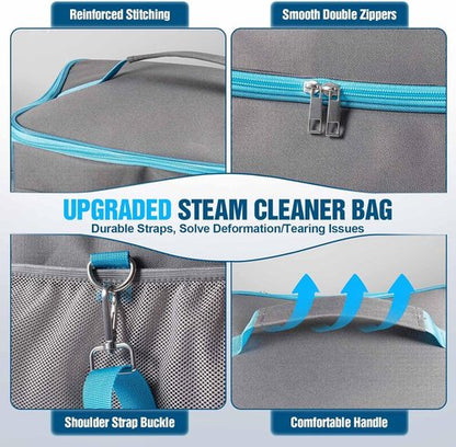 Heavy-Duty Durable Fabric Steam Cleaner Storage Bag, Waterproof & Adjustable Compartments Carrying Case, Steam Cleaner Organizer Bag with Large Space(Case Only)