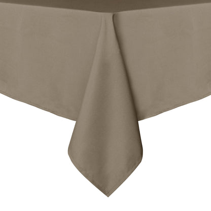 sancua Square Tablecloth - 54 x 54 Inch - Stain and Wrinkle Resistant Washable Polyester Table Cloth, Decorative Fabric Table Cover for Dining Table, Buffet Parties and Camping, Taupe