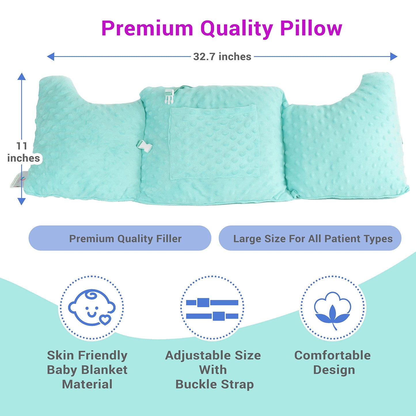 Zomaple Mastectomy Pillow - Post Surgery Pillow, Mastectomy Recovery Must Haves, Breast for After Heart Surgery, Reduction & Augmentation Patients Sleeping, Recovery Seatbelt Protection-Surgery Gift