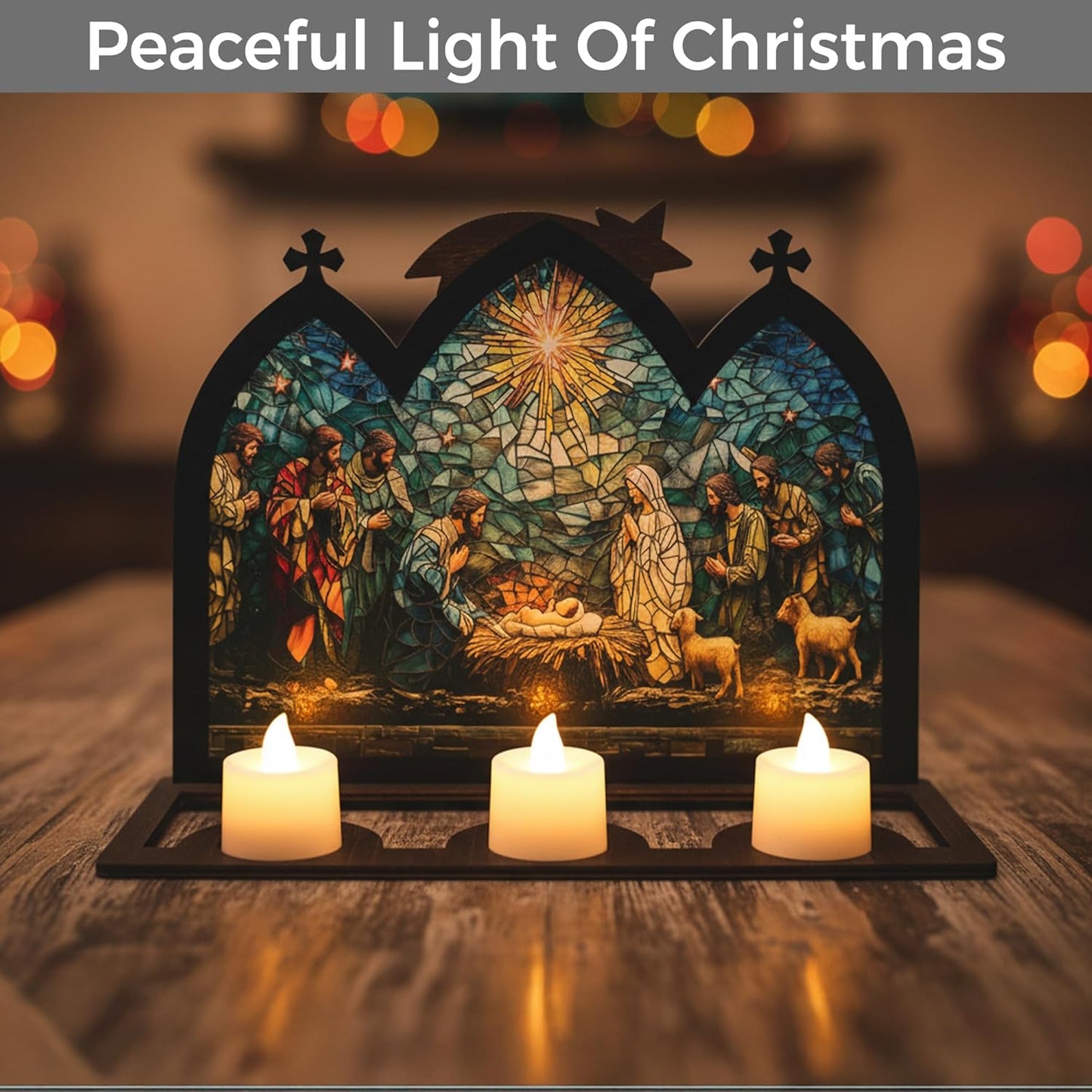 Wooden Nativity Set - Miniature Holy Family Figurines for Boho Christmas Decor | Tabletop Display Gift