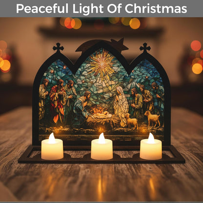 Wooden Nativity Set - Miniature Holy Family Figurines for Boho Christmas Decor | Tabletop Display Gift