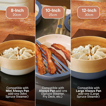 Our Place 8-Piece Essentials Cookware Set - Nontoxic Thermakind™ Nonstick & Oven Safe | Blue Salt