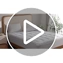 White King Size Cotton Mattress Topper with Memory Foam Layer & Deep Pocket