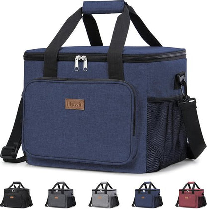 Lifewit Insulated Lunch Bag - Large Soft Cooler Tote for Adults | Dark Blue, 40-Can Capacity (24L)