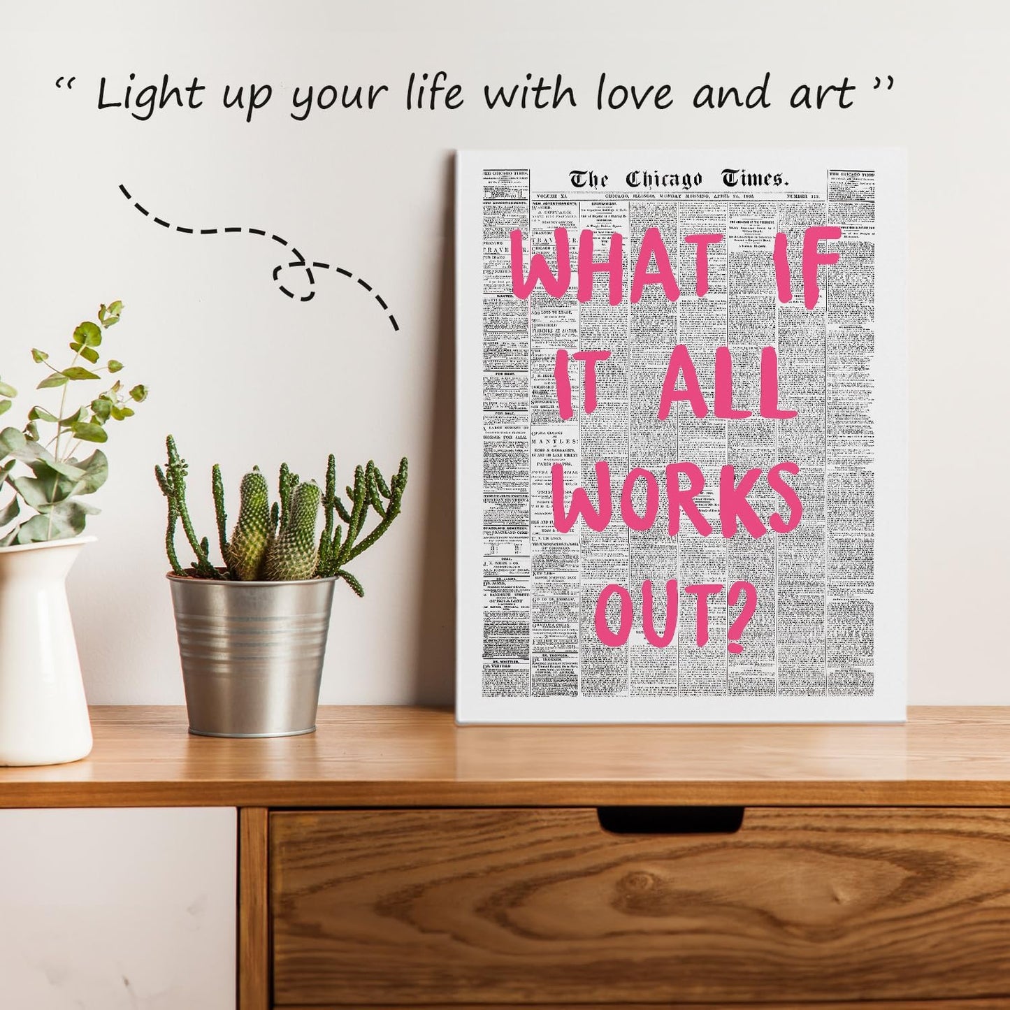 Regine Switzerland Inspirational Wall Art | Motivational Prints for Home & Office - 11x14 Inch Framed Pink