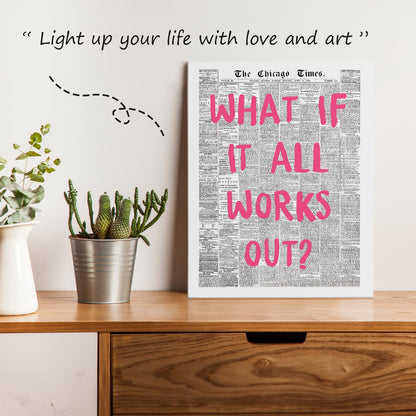 Regine Switzerland Inspirational Wall Art | Motivational Prints for Home & Office - 11x14 Inch Framed Pink