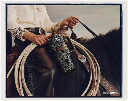 Stanley x Barbie™ 40 Oz Quencher - Retro '80s Western Ken Design for Hydration On-the-Go