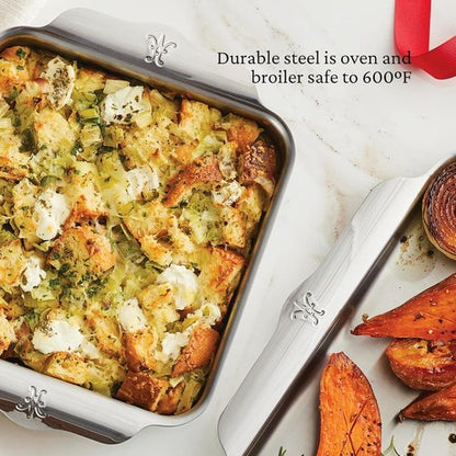 Hestan Provisions OvenBond - Premium 8" x 8" Stainless Steel Square Baking Pan for Perfect Results