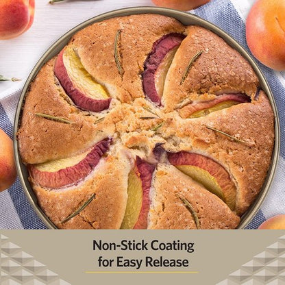 Glad Round Baking Pan - Nonstick Heavy Duty Bakeware for Cakes & Desserts | 9.6 Inches