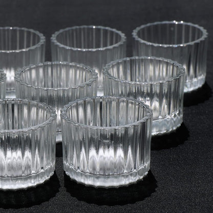 VOHO Clear Tealight Candle Holders - Set of 12 Glass Holders for Weddings & Home Decor (2'' x 1.4'')